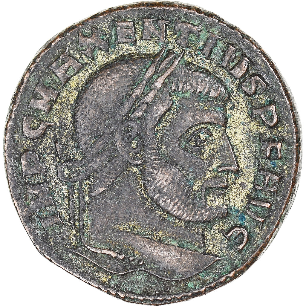 Moneta, Maxentius, Fraction Æ, 309, Ostia, VF(30-35), Brązowy, RIC:14