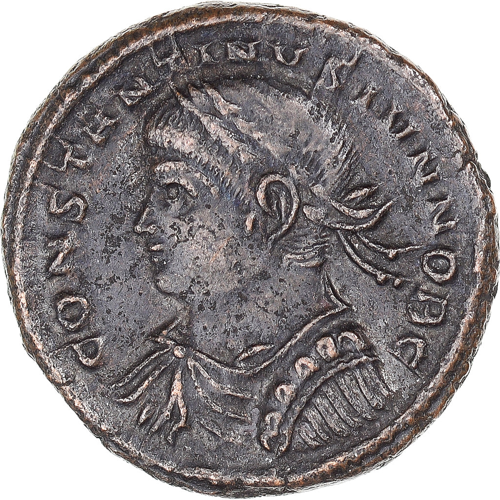 Moneta, Constantine II, Fraction Æ, 317-337, Trier, EF(40-45), Brązowy