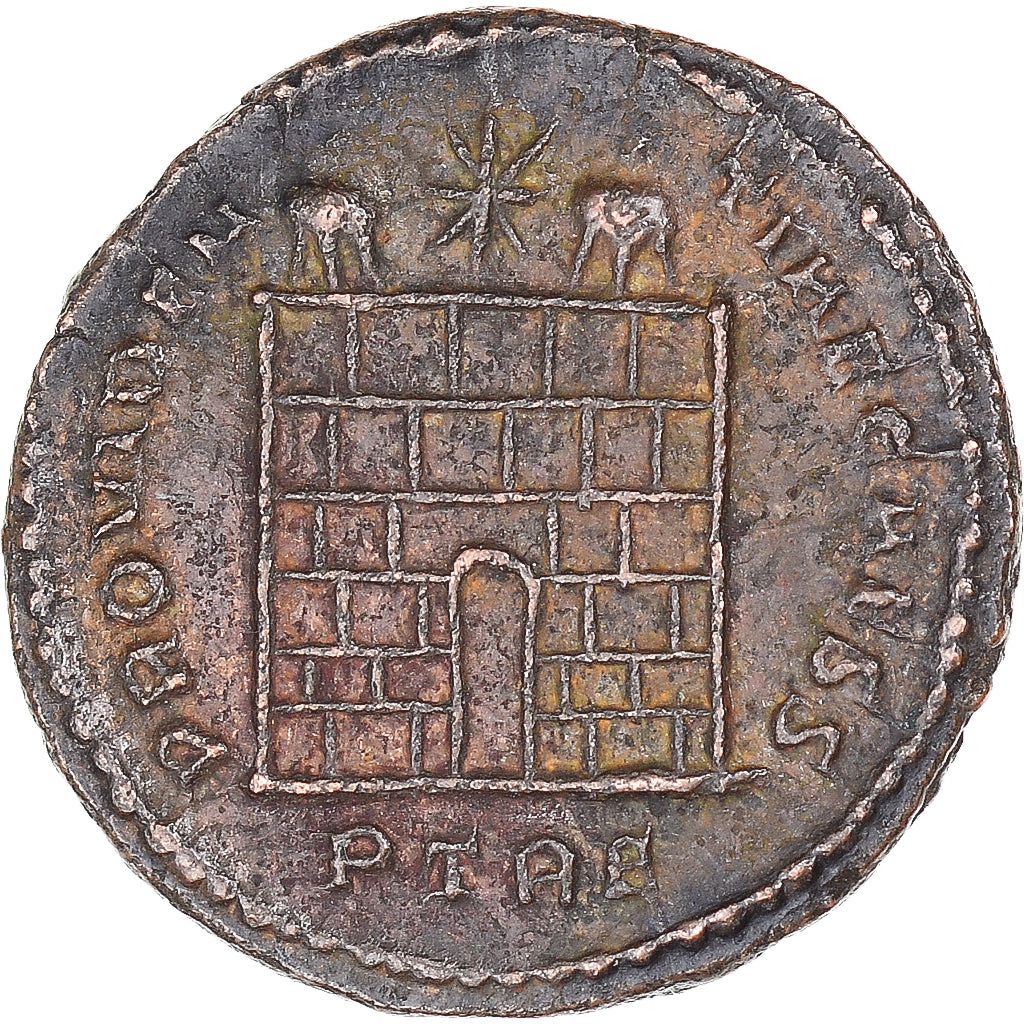 Moneta, Constantine II, Fraction Æ, 317-337, Trier, EF(40-45), Brązowy