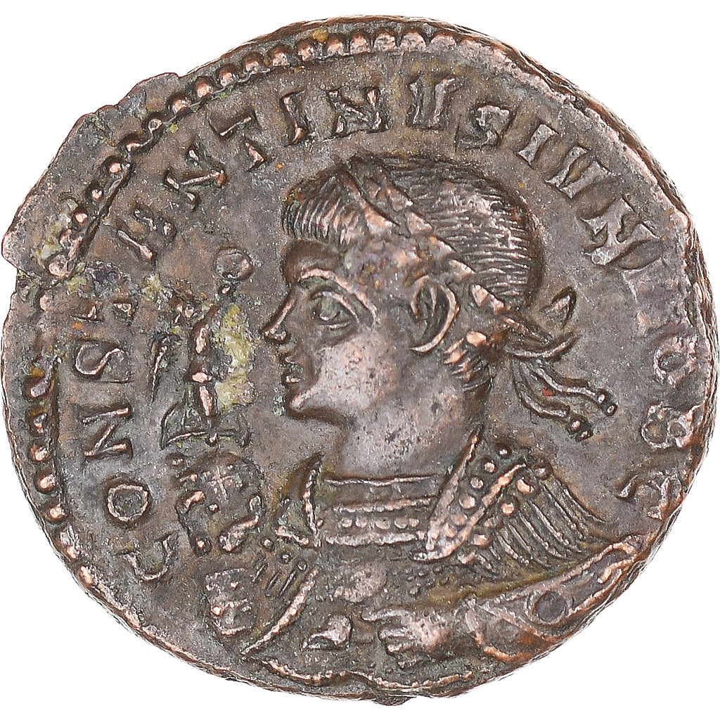 Coin, Constantine II, Fraction Æ, 317-337, Treveri, EF(40-45), Bronze