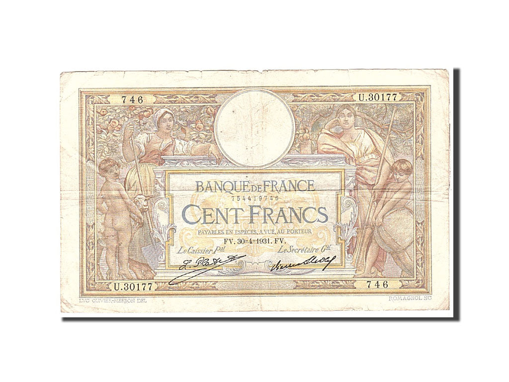 Biljet, Frankrijk, 100 Francs, 1941, 1941-04-30, TB+, Fayette:26.51, KM:78c