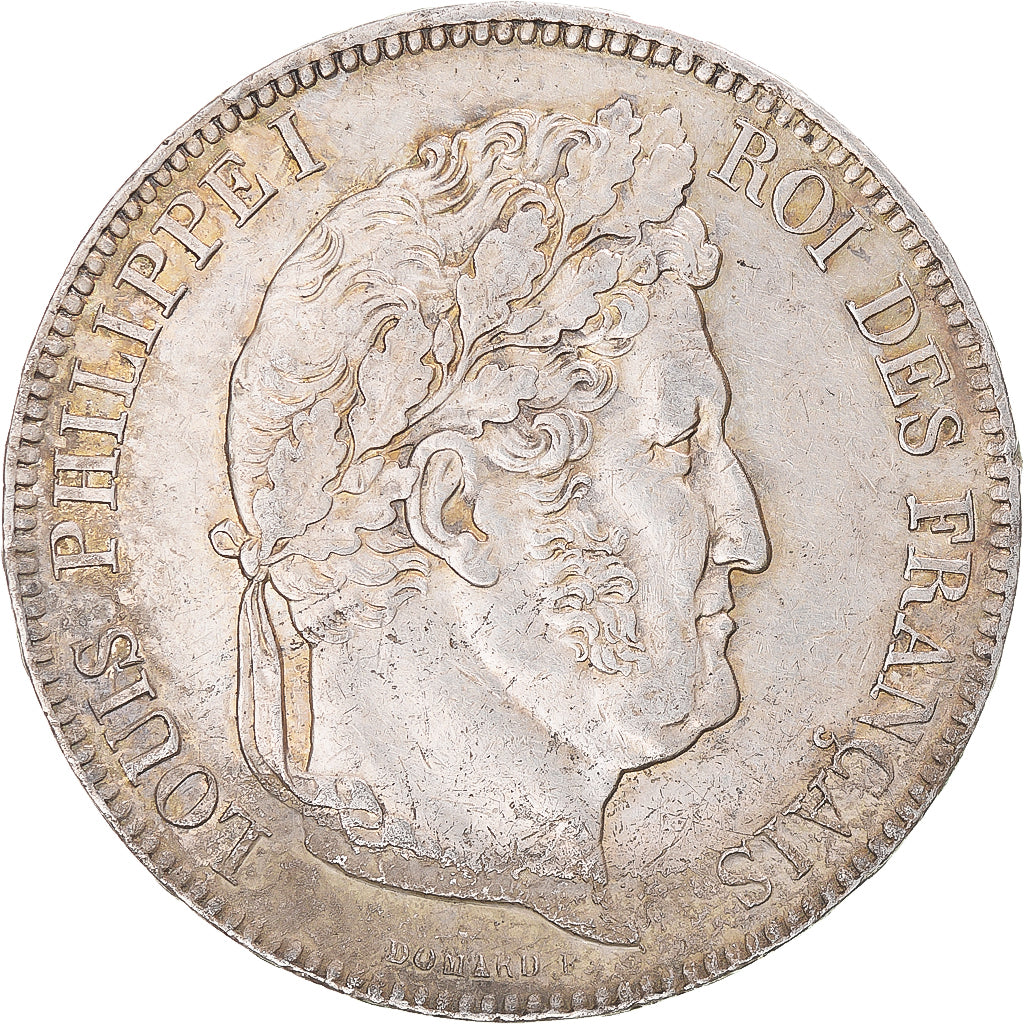 Moeda, França, Louis-Philippe, 5 Francs, 1839, Bordeaux, VF(30-35), Prata
