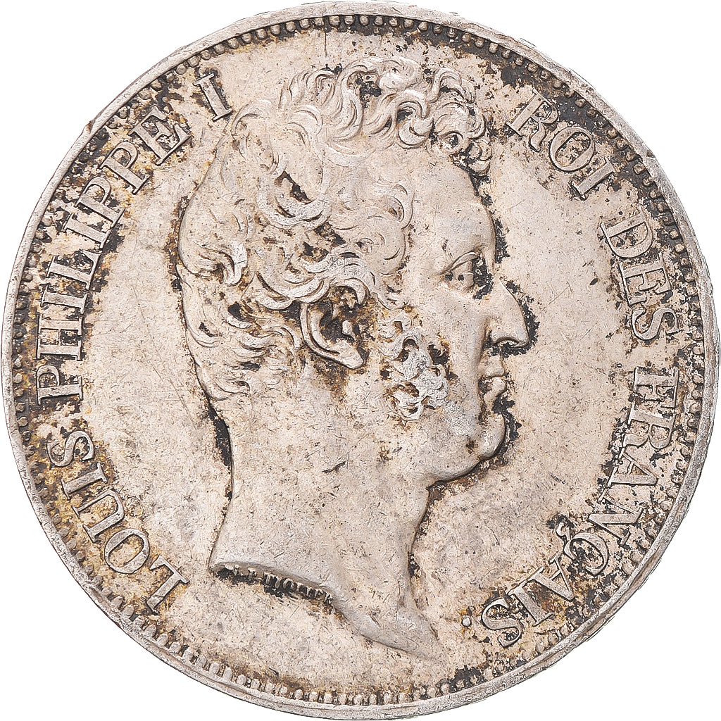 Moneta, Francia, Louis-Philippe, 5 Francs, 1831, Lille, MB+, Argento