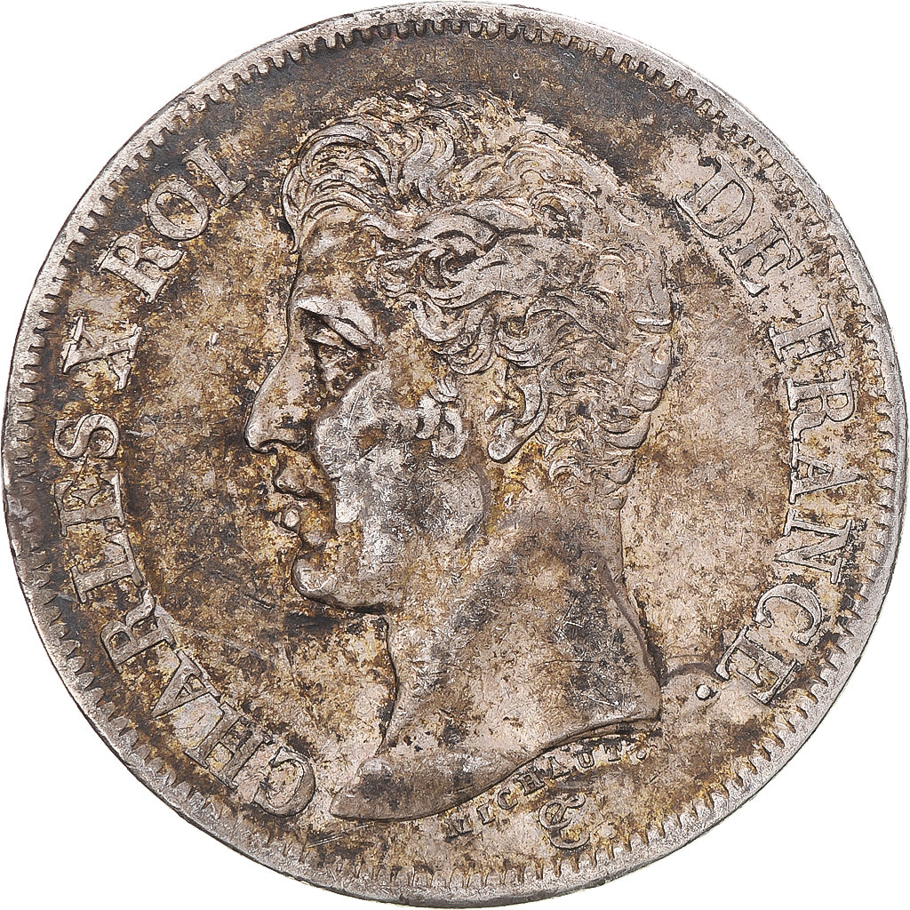 Moneta, Francia, Charles X, 5 Francs, 1826, Lille, MB+, Argento, Gadoury:643