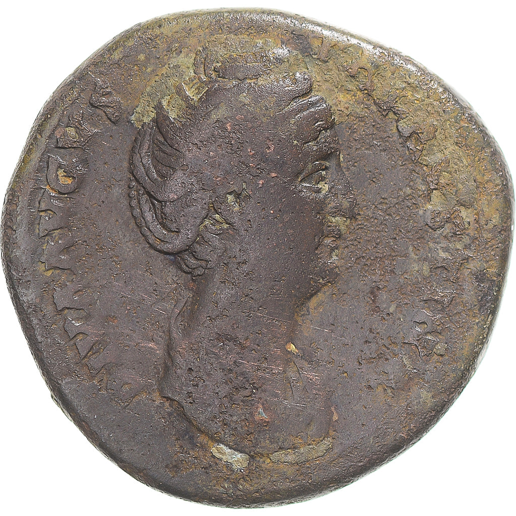 Moeda, Diva Faustina I, Sestertius, 141, Rome, F(12-15), Bronze, RIC:1146a