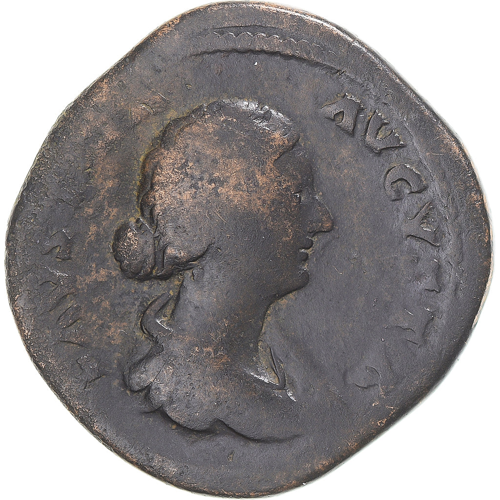 Coin, Faustina II, Sestertius, 161-176, Rome, F(12-15), Bronze, RIC:1640