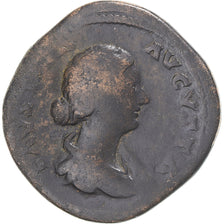 Coin, Faustina II, Sestertius, 161-176, Rome, F(12-15), Bronze, RIC:1640