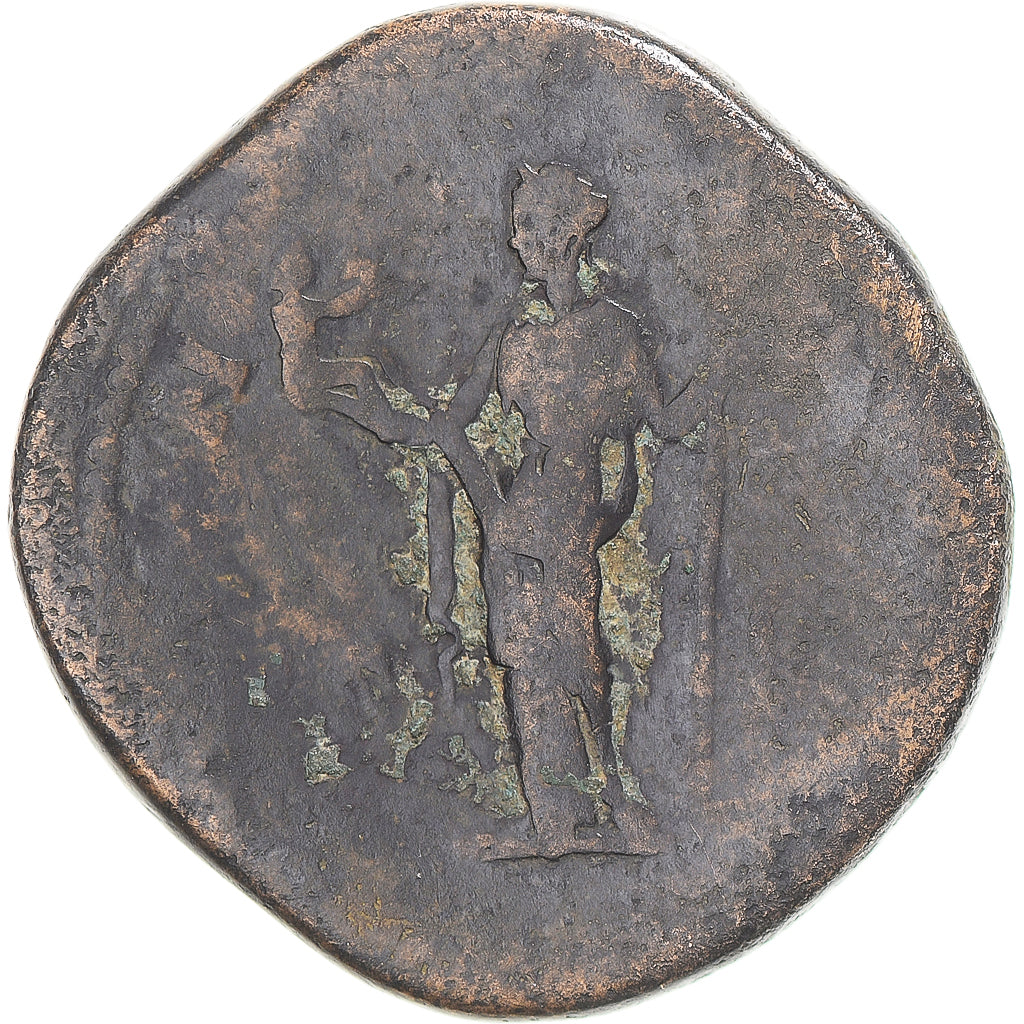 Coin, Faustina II, Sestertius, 161-176, Rome, F(12-15), Bronze, RIC:1640