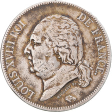 Monnaie, France, Louis XVIII, 5 Francs, 1817, Perpignan, TB, Argent, Gadoury:614