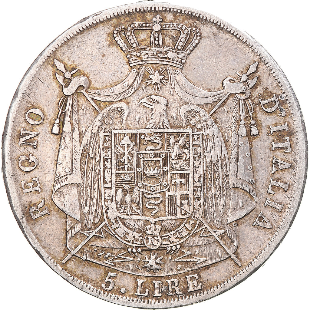 Münze, Italien Staaten, Napoleon I, 5 Lire, 1811, Milan, SS, Silber