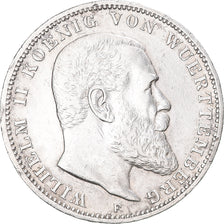 Moneta, GERMANIA - IMPERO, Wilhelm II, 3 Mark, 1909, Freudenstadt, BB+, Argento