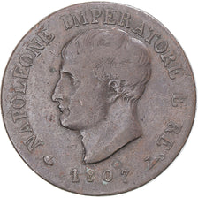 Munten, Italiaanse staten, Napoleon I, Soldo, 1807, Milan, FR+, Koper
