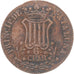 Coin, Spain, Isabel II, 6 Quartos, 1838, Barcelona, VF(30-35), Copper