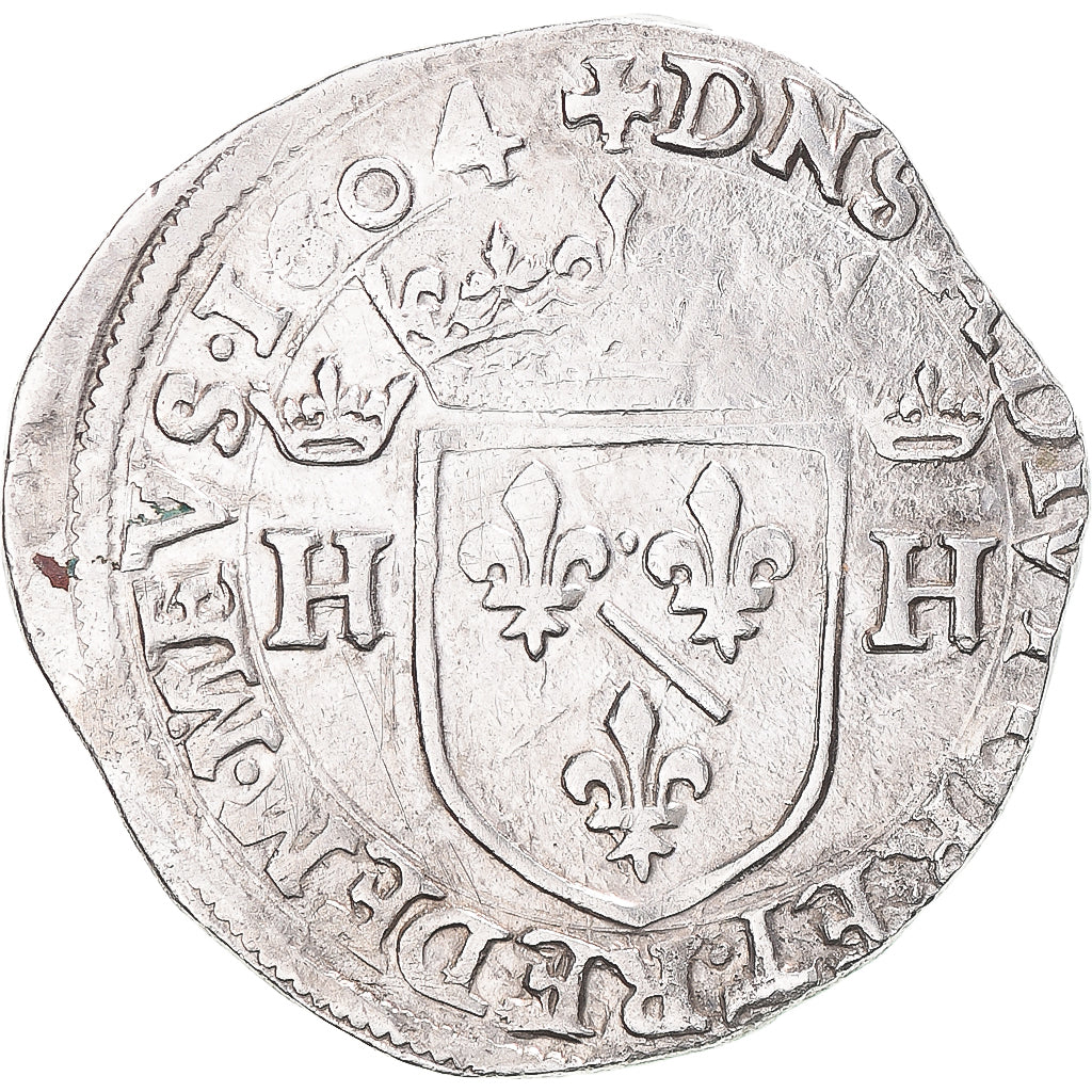 Moeda, ESTADOS FRANCESES, DOMBES, Henri II, Teston, 1604, Trévoux, VF(20-25)