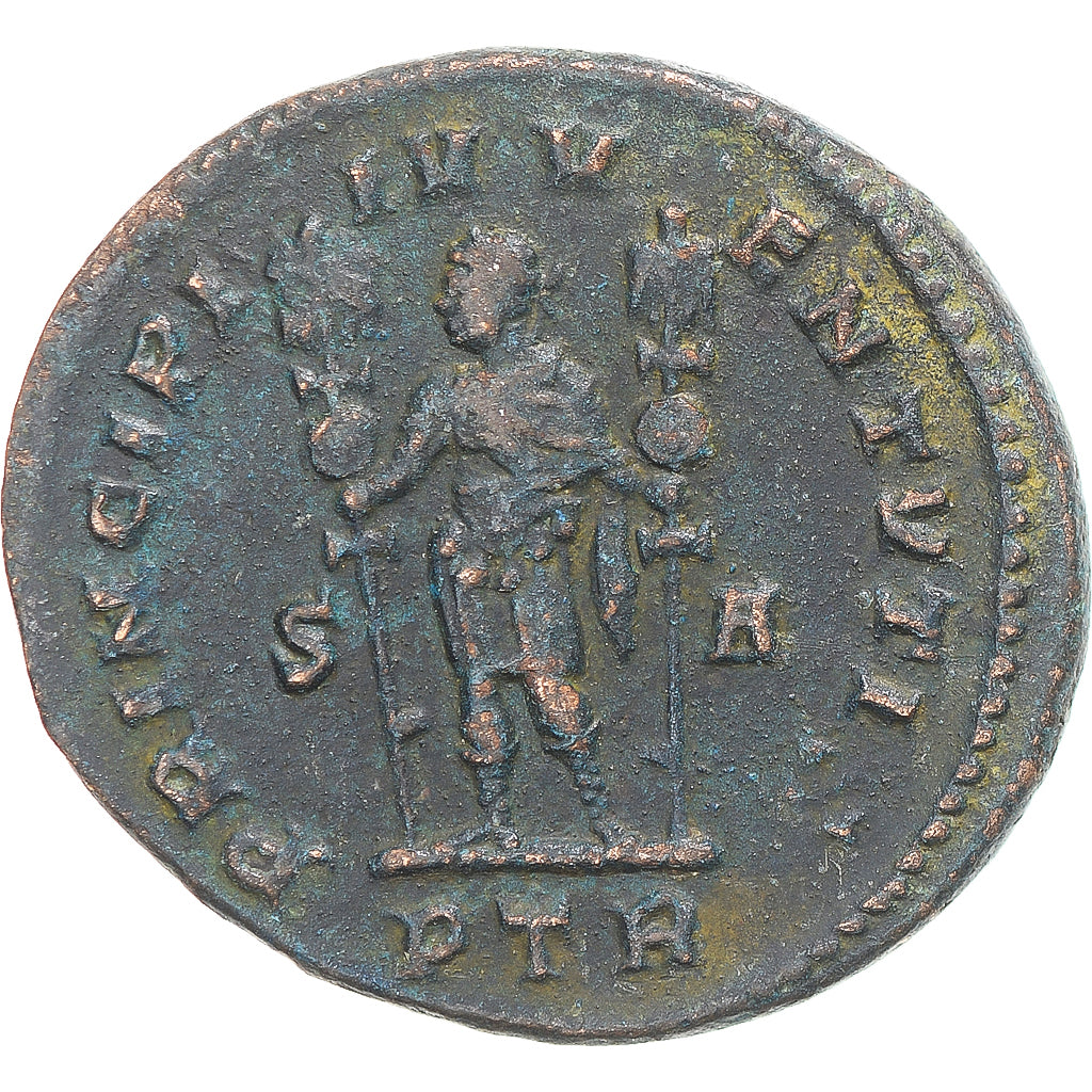 Moeda, Constantine II, Fraction Æ, 317-337, Trier, VF(30-35), Bronze