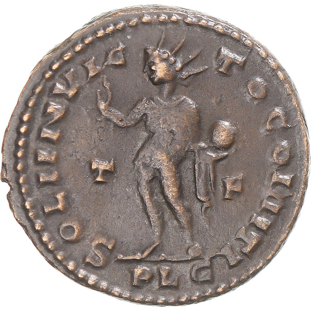 Moeda, Constantine I, Fraction Æ, 307/310-337, Lugdunum, VF(30-35), Bronze