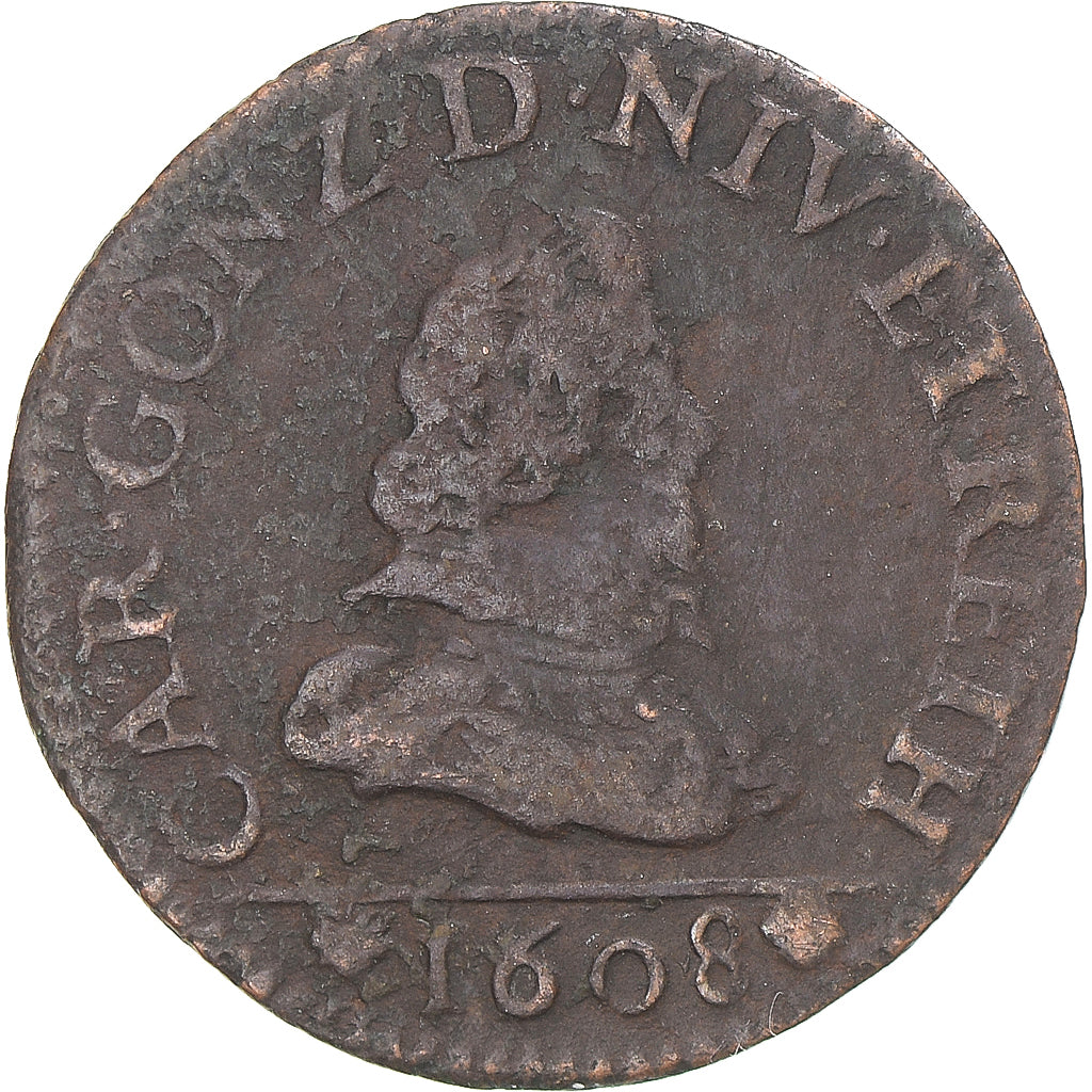 Monnaie, Régions françaises, Charles de Gonzague, Liard, 1608, Charleville