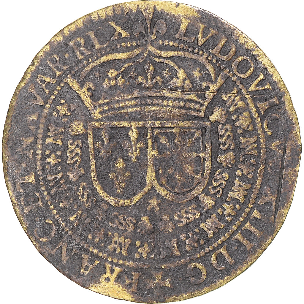 France, Token, Louis XIII, Jeton de Compte, VF(30-35), Brass
