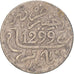 Moneda, Marruecos, Hassan I, 1/2 Dirham, 1881/1299 AH, BC+, Plata
