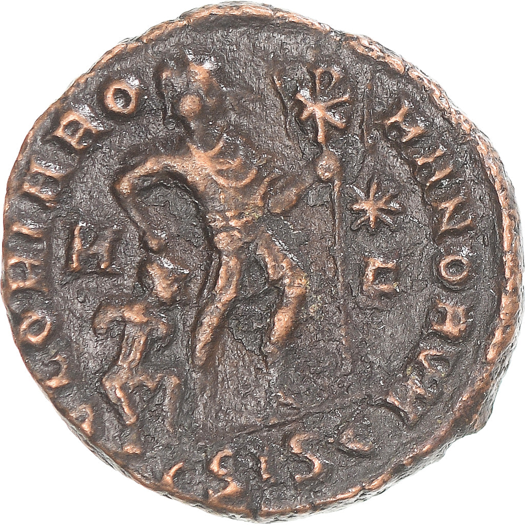 Coin, Gratian, Follis, 367-383, Siscia, VF(30-35), Bronze