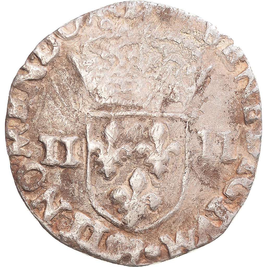 Münze, Frankreich, Henri III, 1/4 d'écu à la croix de face, 1583, Rennes, S