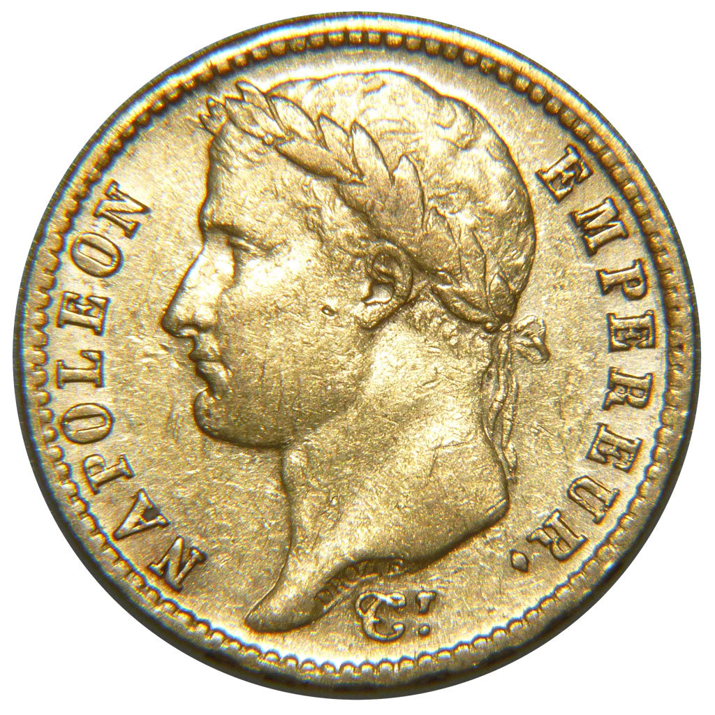 FRANCE, Napoléon I, 20 Francs, 1809, Paris, EF(40-45), Gold, Gadoury #1025, 6.50