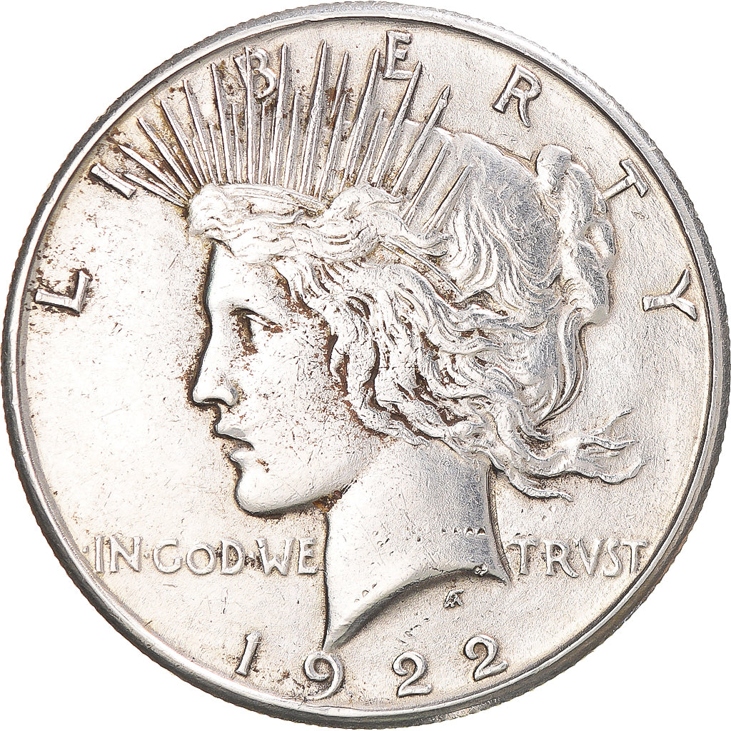 Coin, United States, Peace, Dollar, 1922, San Francisco, AU(50-53), Silver
