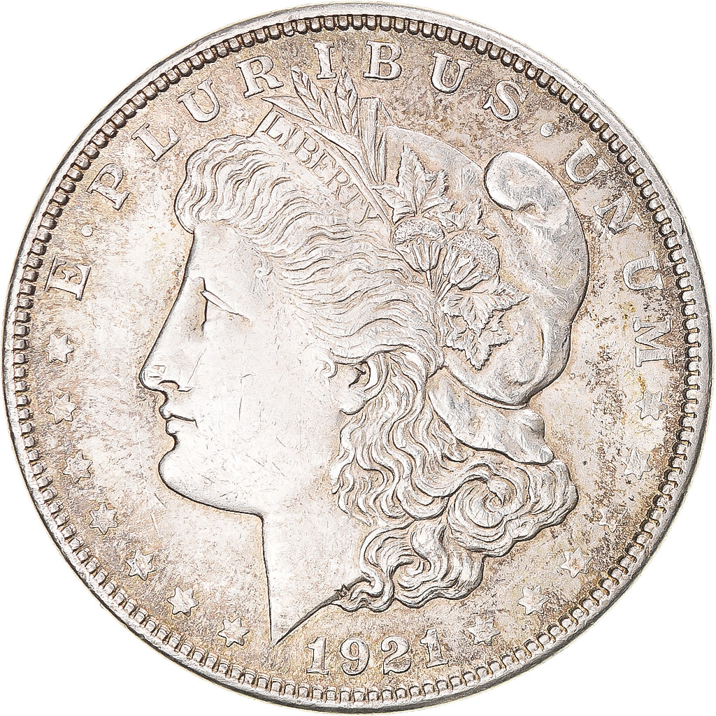 Coin, United States, Morgan, Dollar, 1921, Philadelphia, AU(55-58), Silver