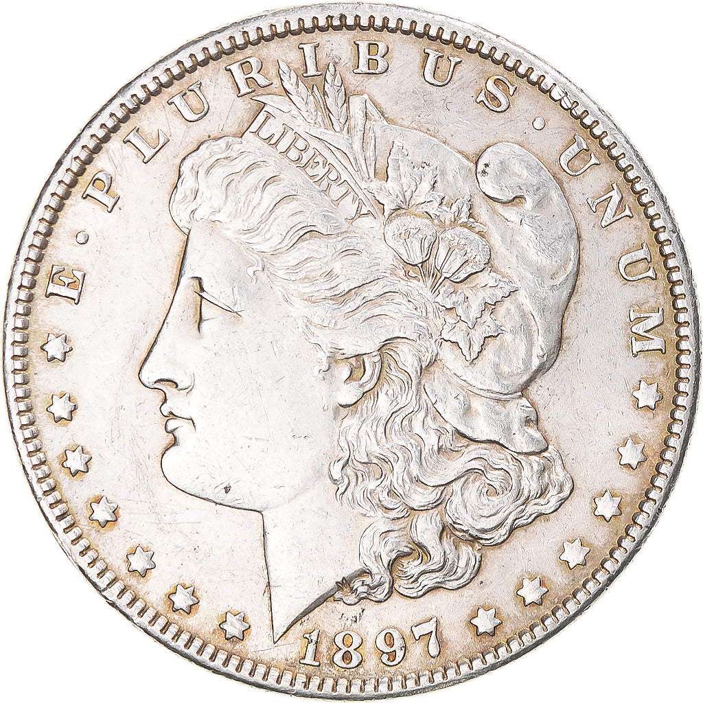 Coin, United States, Morgan, Dollar, 1897, Philadelphia, MS(60-62), Silver