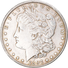 Coin, United States, Morgan, Dollar, 1897, Philadelphia, MS(60-62), Silver