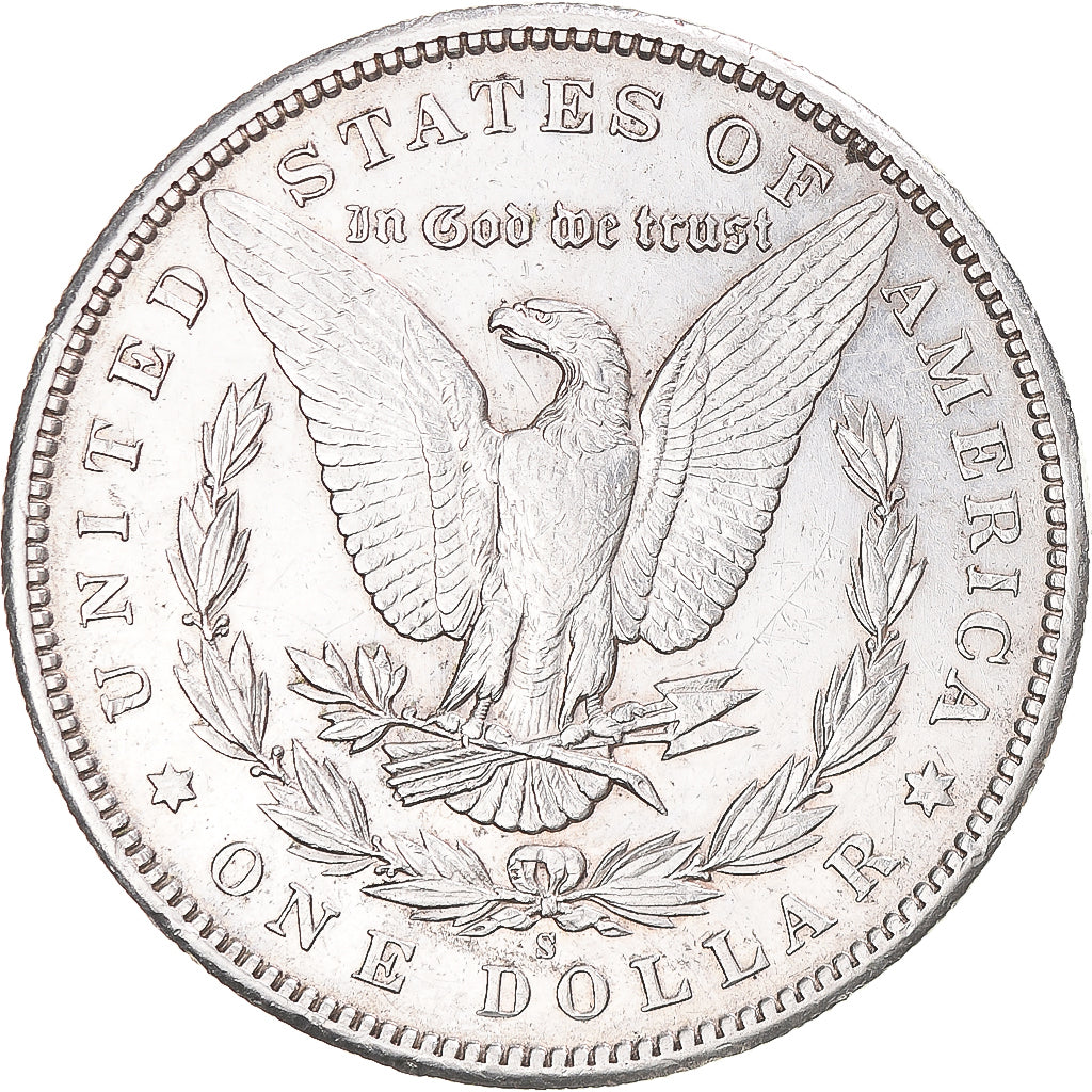 Coin, United States, Morgan, Dollar, 1897, San Francisco, MS(60-62), Silver