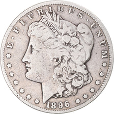 Coin, United States, Morgan, Dollar, 1896, San Francisco, VF(30-35), Silver