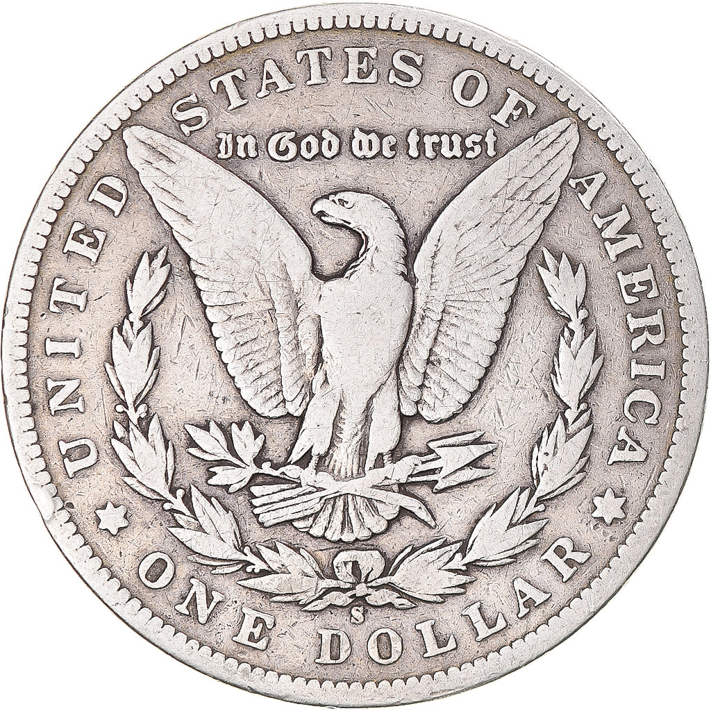 Coin, United States, Morgan, Dollar, 1896, San Francisco, VF(30-35), Silver