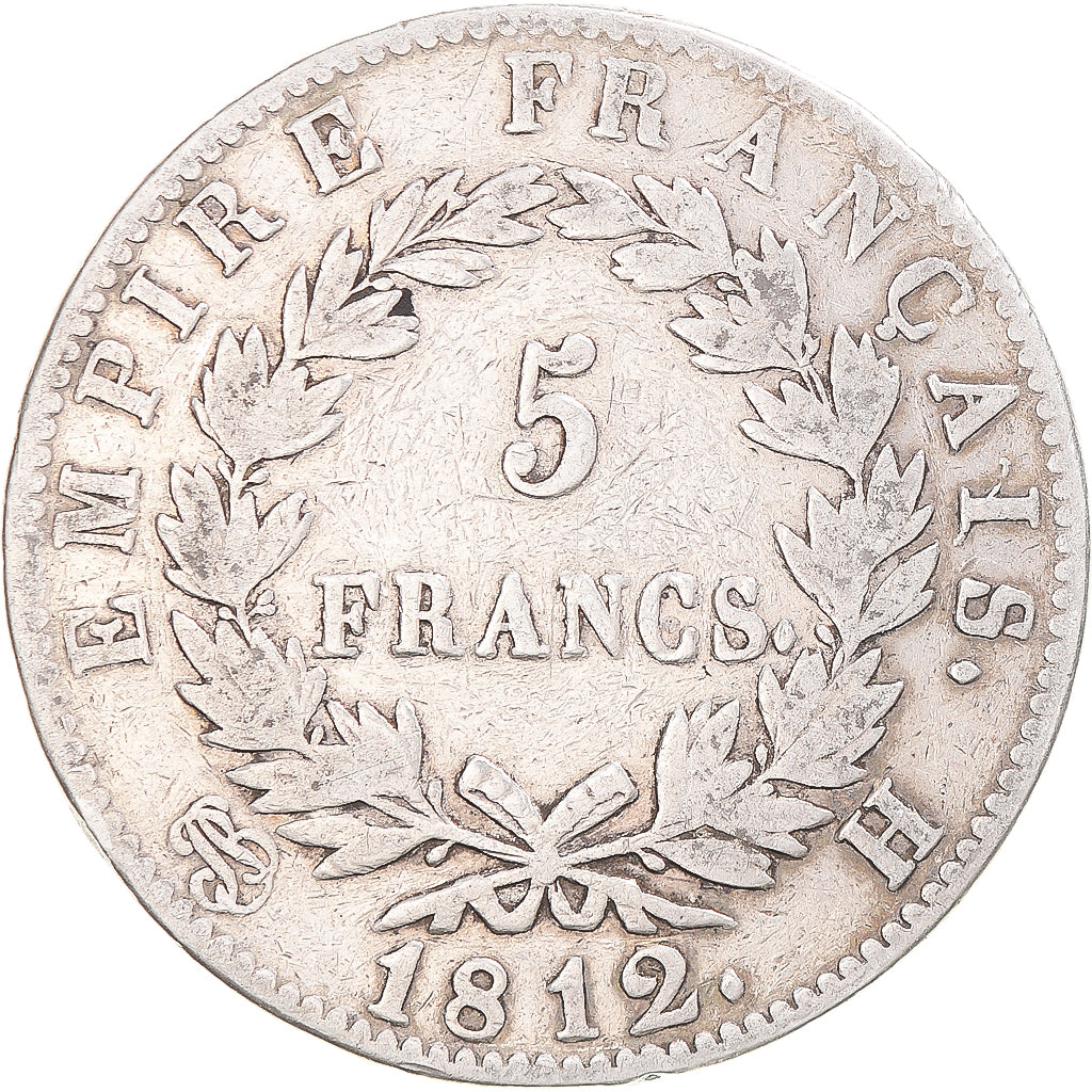 Münze, Frankreich, Napoleon I, 5 Francs, 1812, La Rochelle, S, Silber