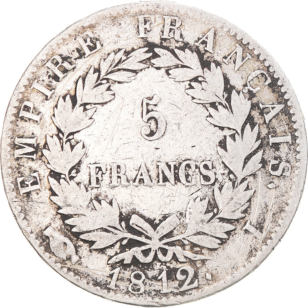 Coin, France, Napoleon I, 5 Francs, 1812, Limoges, VF(20-25), Silver