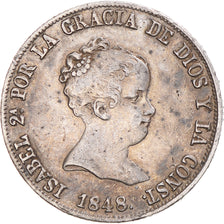 Coin, Spain, Isabel II, 4 Réales, 1848, Madrid, EF(40-45), Silver