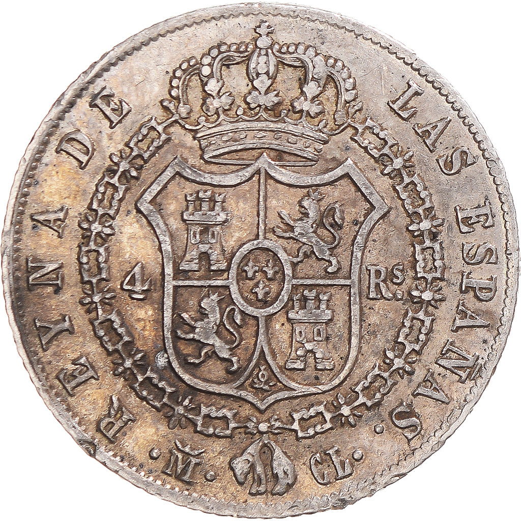 Coin, Spain, Isabel II, 4 Réales, 1848, Madrid, EF(40-45), Silver