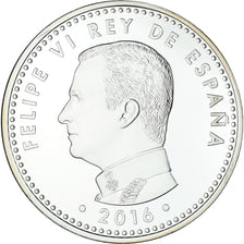 Spain, 10 Euro, 2016, Madrid, Cervantes, MS(63), Silver
