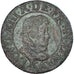 Moneda, Francia, Louis XIII, Double Tournois, 1611, Bordeaux, Rare, BC+, Cobre
