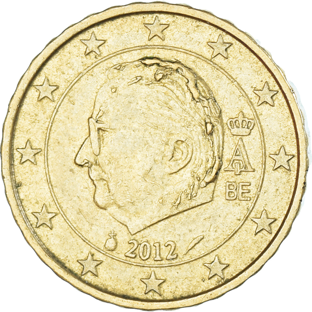 België, 10 Centimes, 2012, Brussels, Die Break, ZF+, Nordic gold