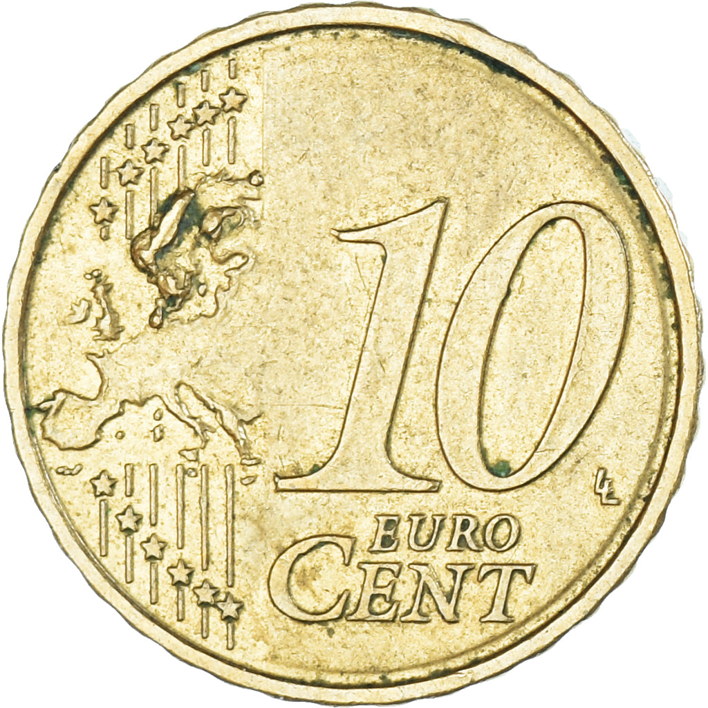 België, 10 Centimes, 2012, Brussels, Die Break, ZF+, Nordic gold