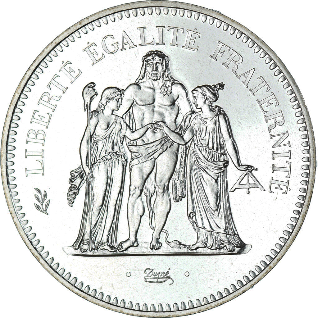 Coin, France, Hercule, 50 Francs, 1980, Paris, série FDC, MS(65-70), Silver