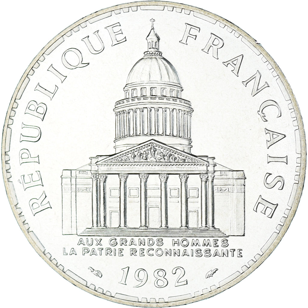 Moneta, Francia, Panthéon, 100 Francs, 1982, Paris, série FDC, FDC, Argento