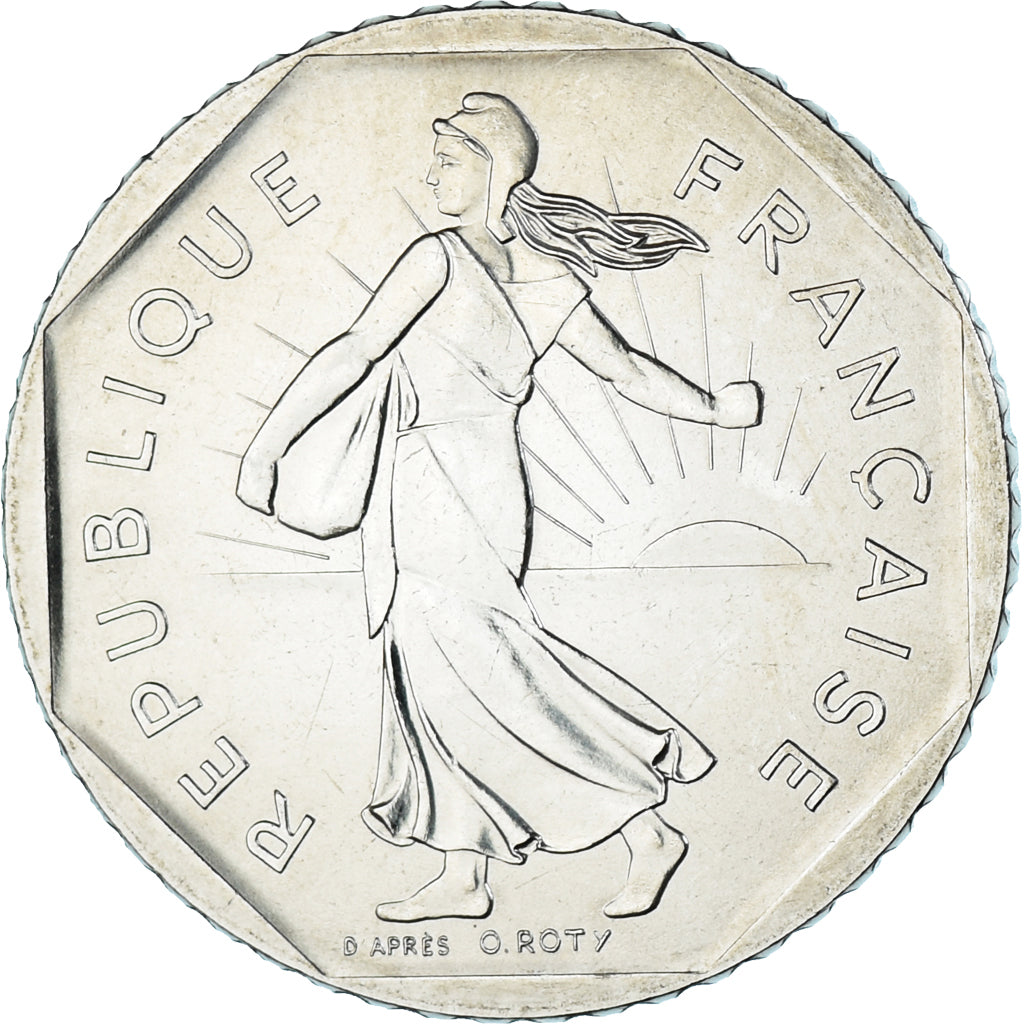 Munten, Frankrijk, Semeuse, 2 Francs, 1980, Paris, série FDC, FDC, Nickel