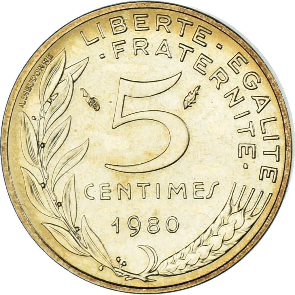 Coin, France, Marianne, 5 Centimes, 1980, Paris, série FDC, MS(65-70)