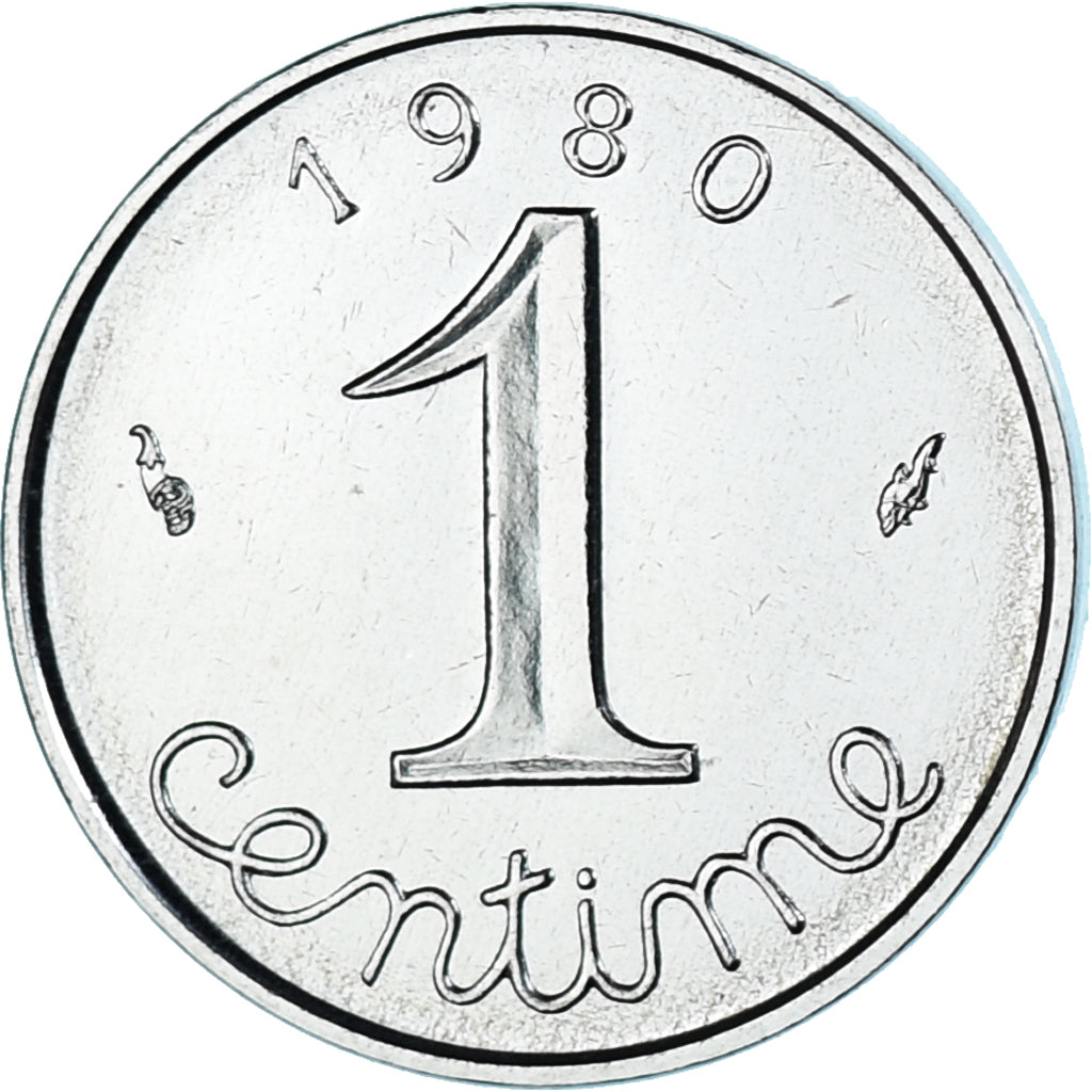 Monnaie, France, Épi, 1 Centime, 1980, Paris, série FDC, FDC, Acier