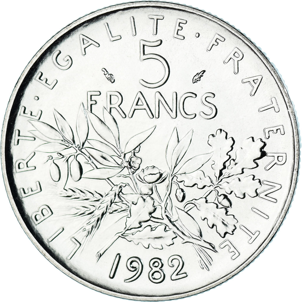 Coin, France, Semeuse, 5 Francs, 1982, Paris, série FDC, MS(65-70)