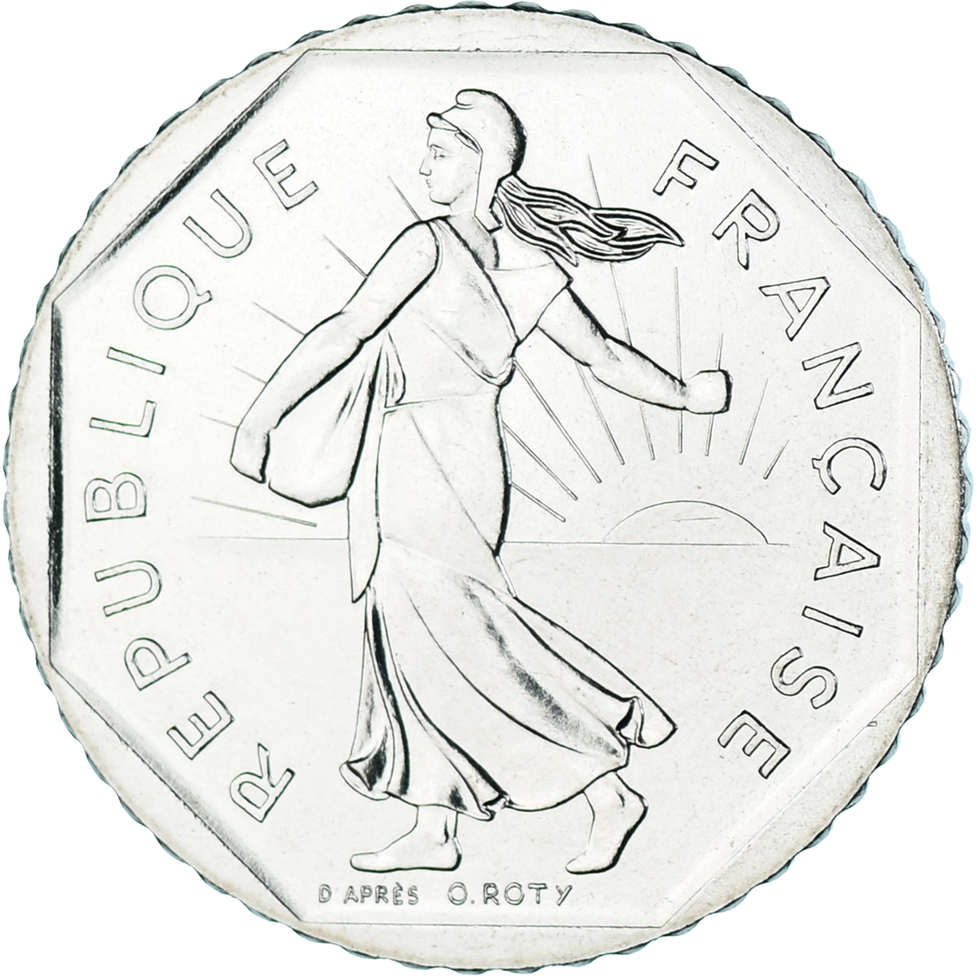 Munten, Frankrijk, Semeuse, 2 Francs, 1982, Paris, série FDC, FDC, Nickel