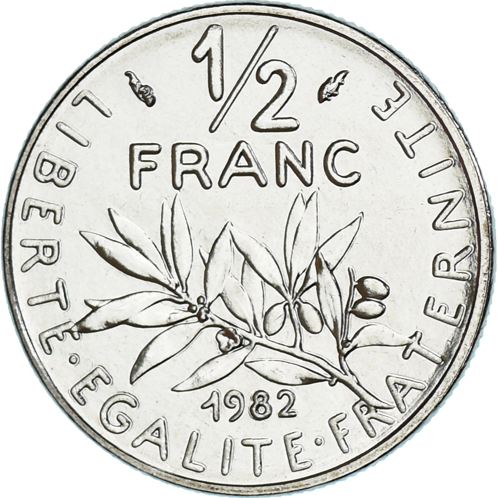 Münze, Frankreich, Semeuse, 1/2 Franc, 1982, Paris, série FDC, STGL, Nickel