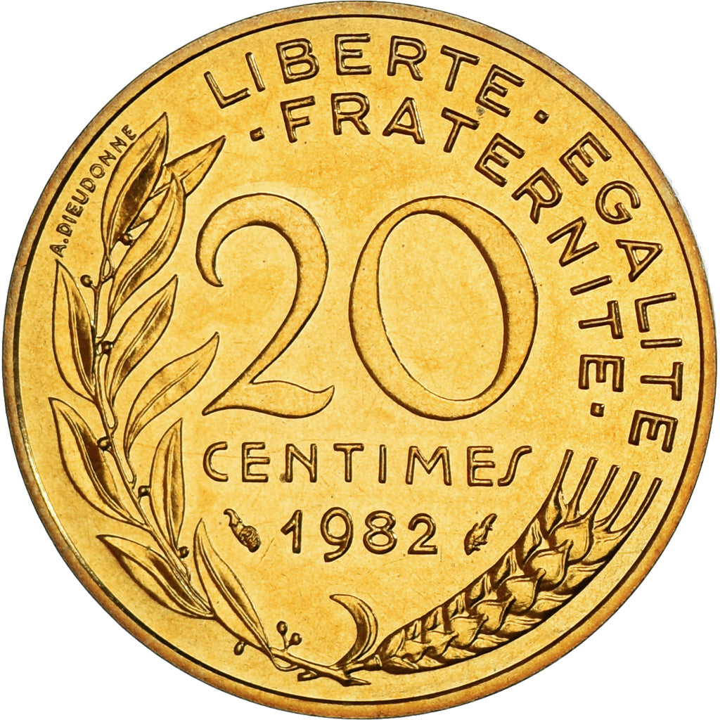 Münze, Frankreich, Marianne, 20 Centimes, 1982, Paris, série FDC, STGL